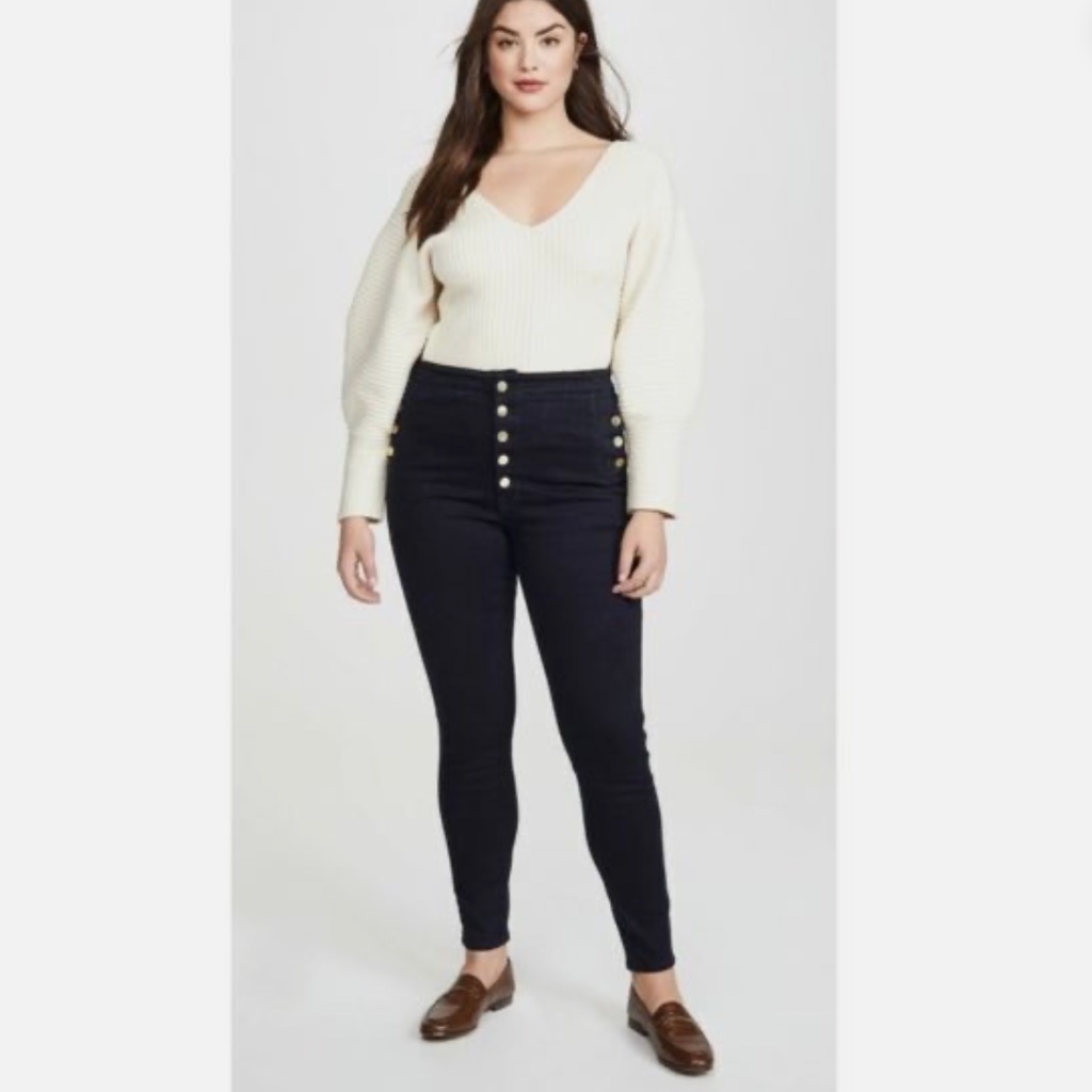 J Brand Natasha High Rise Skinny Blue Jeans In Penrose Size 36 Inseam 295